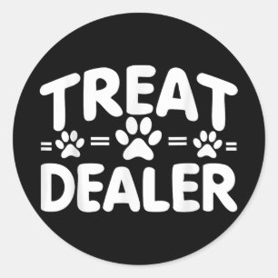Sticker Rond Concessionnaire de traitement de chien, propriétai
