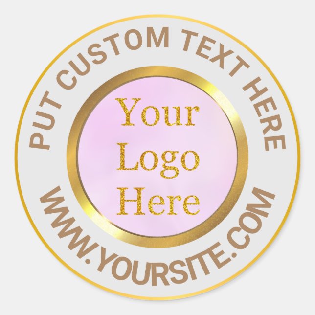 Sticker Rond Concevez votre propre entreprise de logo moderne p (Devant)