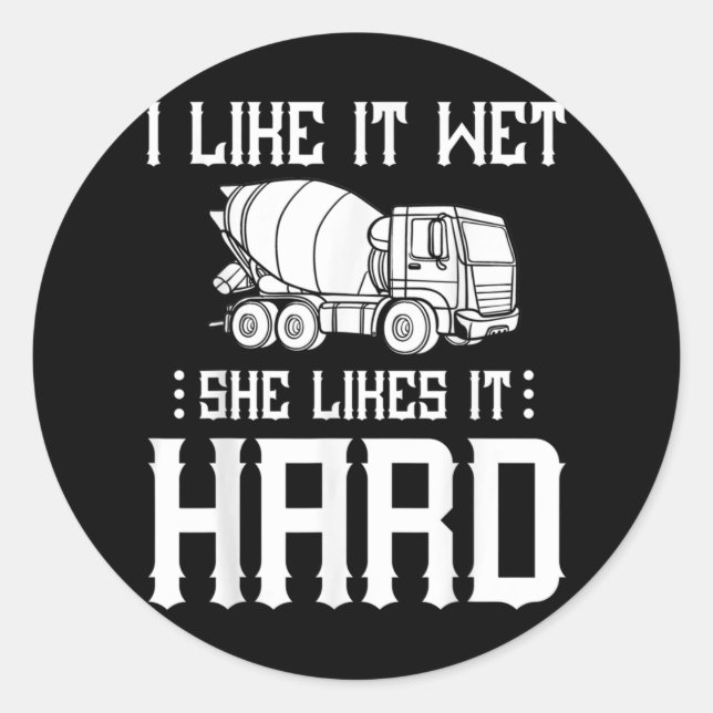 Sticker Rond Concret Finisher Travailleur Cement Mixer Conducte (Devant)