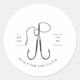 Sticker Rond Conçu pour la pêche