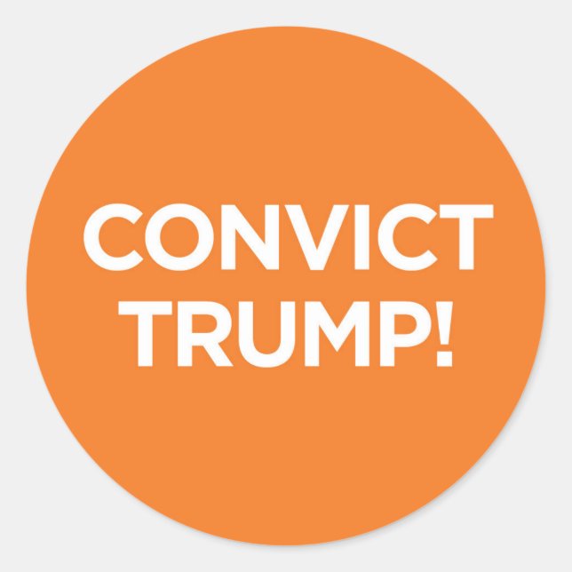 Sticker Rond Condamner Trump ! -Autocollant (Devant)