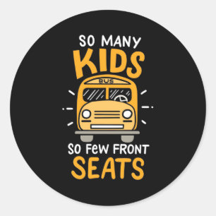 Sticker Rond Conducteur de bus autant d'enfants