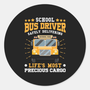 Sticker Rond Conducteur de bus scolaire en toute sécurité