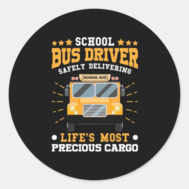 Sticker Rond Conducteur de bus scolaire en toute sécurité (Devant)