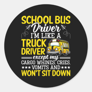 Sticker Rond Conducteur De Bus Scolaire Retour À L'École