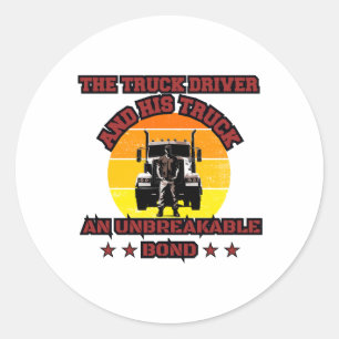 Sticker Rond Conducteur de camion Male Strong Road Bond Pride C