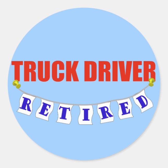 Sticker Rond Conducteur de camion retraité (Devant)