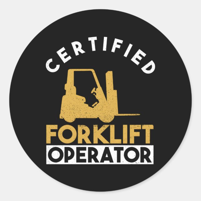 Sticker Rond Conducteur de chariot élévateur à fourche certifié (Devant)