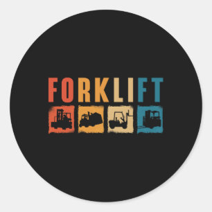 Sticker Rond Conducteur de chariot élévateur à fourche Travaill