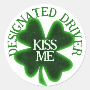 Sticker Rond Conducteur désigné Saint-Patrick's Day