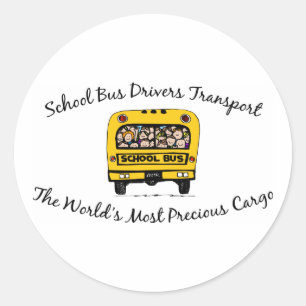 Sticker Rond Conducteurs d'autobus scolaires Transport de fret