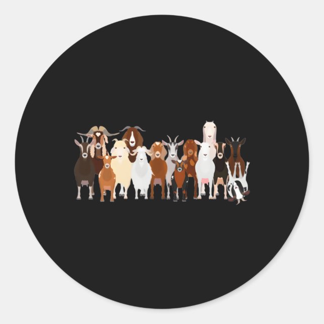 Sticker Rond Conduire Mon Mari Fou Une Chèvre À La Fois (Devant)