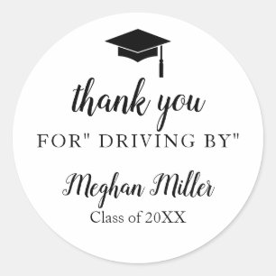 Sticker Rond Conduire par diplôme merci