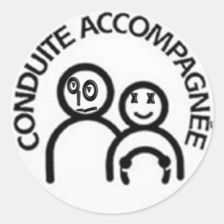 Sticker Rond conduite accompagnée heureuse