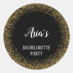 Sticker Rond Confetti d'or sur les sceaux d'enveloppe de Bachel