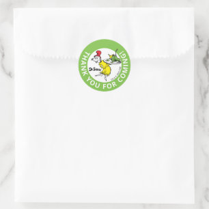 Sticker Rond Confettis de personnages de Dr Seuss   Anniversair