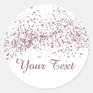 Sticker Rond Confettis pailletés rose gold