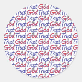 Sticker Rond Confiance en Dieu