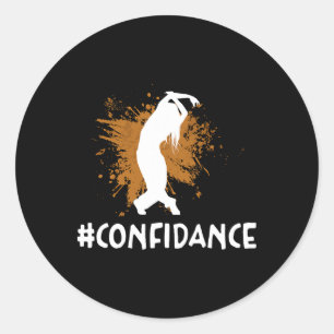 Sticker Rond Confiance Pour La Chorégraphie Danseuse