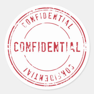 Sticker Rond Confidentiel