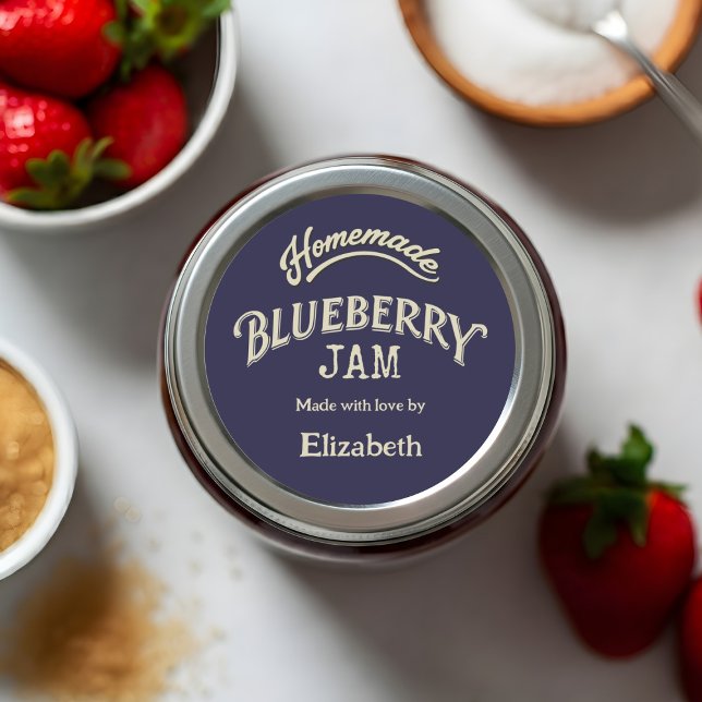 Sticker Rond Confiture aux bleuets (Créateur téléchargé)