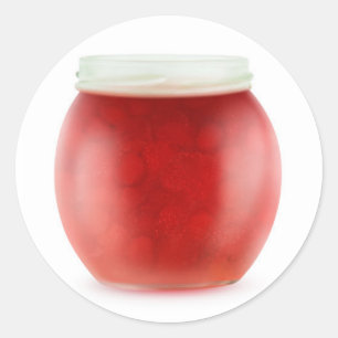 Sticker Rond Confiture aux fraises