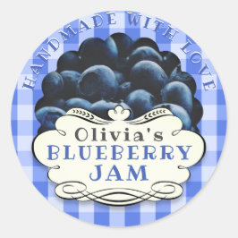 Sticker Rond Confiture de bleuet artisanale