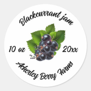 Sticker Rond Confiture de cassis