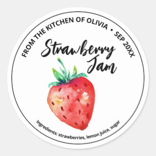 Sticker Rond Confiture de fraises