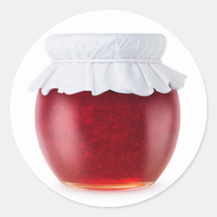 Sticker Rond Confiture de framboise