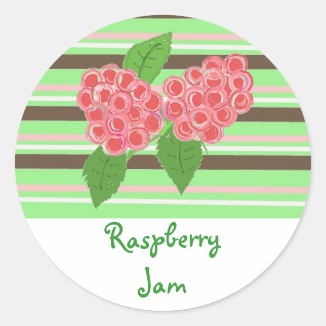 Sticker Rond Confiture de framboise (Devant)