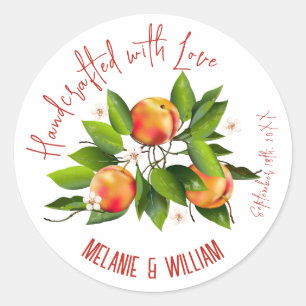Sticker Rond Confiture de fruits de pêche