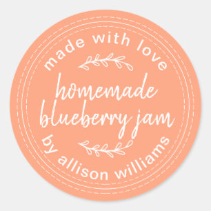 Sticker Rond Confiture De Myrtille Maison Rustique Mise En Pot
