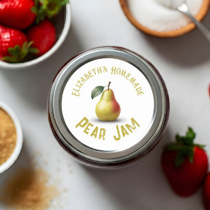 Sticker Rond Confiture de poire