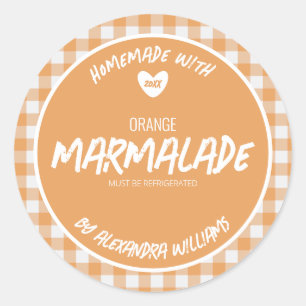 Sticker Rond Confiture d'orange maison Marmelade Classique Auto