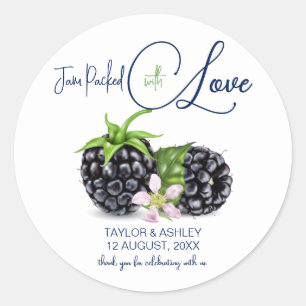 Sticker Rond Confiture emballée avec de l'amour Blackberry Frui