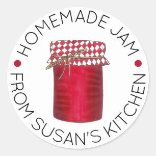 Sticker Rond Confiture Maison Confiture Confiture De Fruits Fai