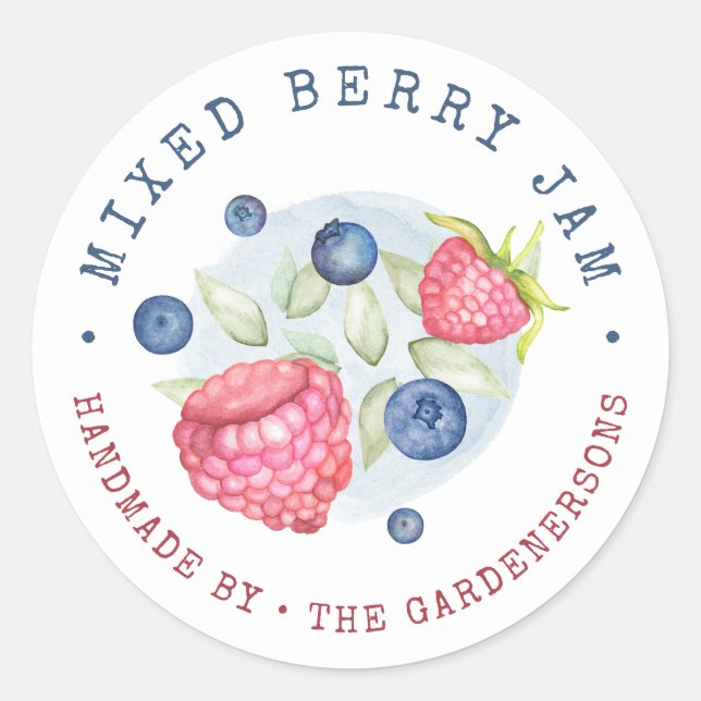 Sticker Rond Confiture mixte de baies (Devant)