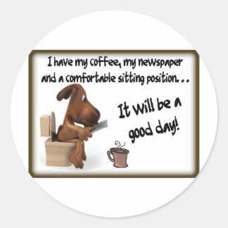 Sticker Rond Confort café