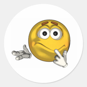 Sticker Rond Confus - toon
