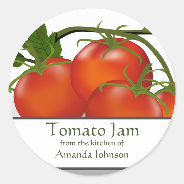 Sticker Rond Confusion de tomates (Devant)