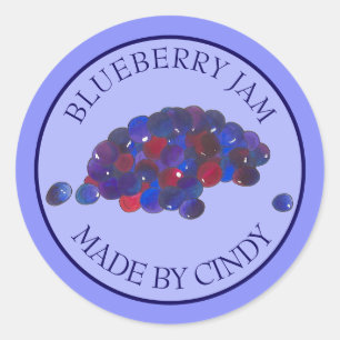 Sticker Rond Congélations De Confiture De Blueberry Faits Maiso