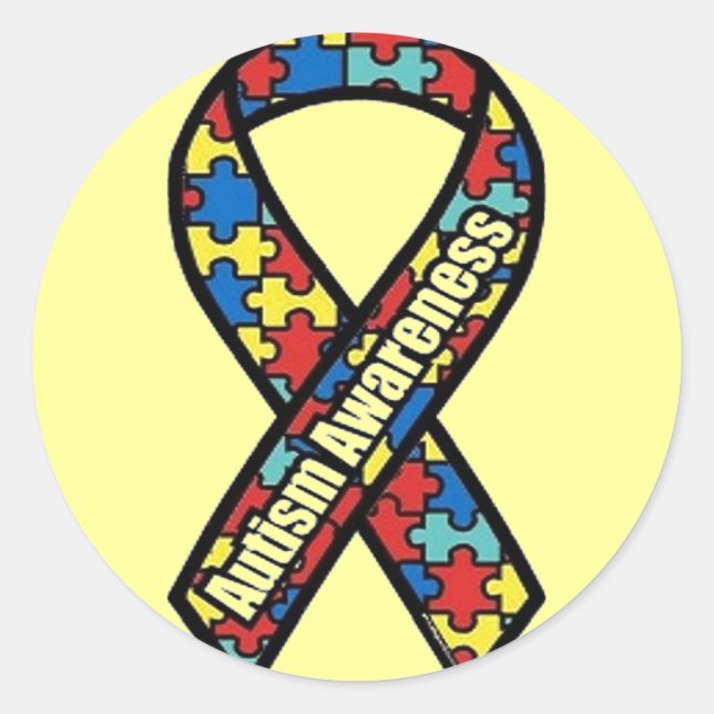 STICKER ROND CONNAISSANCE_AUTISME (Devant)