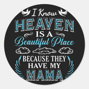Sticker Rond Connaissez la maman du Ciel dans le Ciel des mères