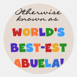Sticker Rond Connu par ailleurs comme le meilleur cadeau d'Abue
