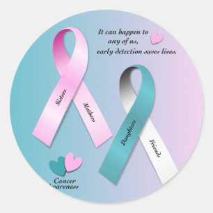 Sticker Rond Conscience de Cancer