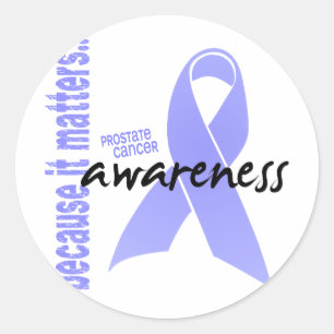 Sticker Rond Conscience de cancer de la prostate