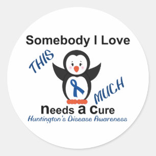 Sticker Rond Conscience de la maladie de Huntington quelqu'un