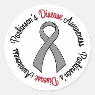 Sticker Rond Conscience de :maladie de Parkinson