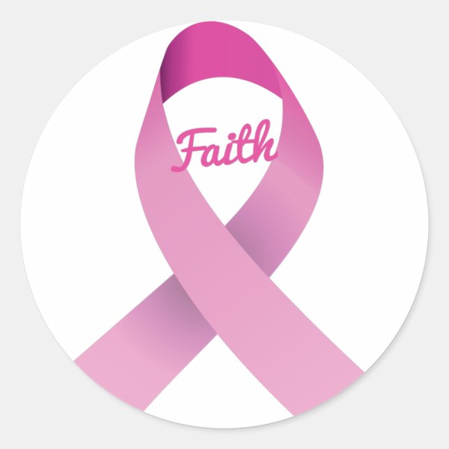 Sticker Rond conscience du cancer du sein / citations / soutien (Devant)